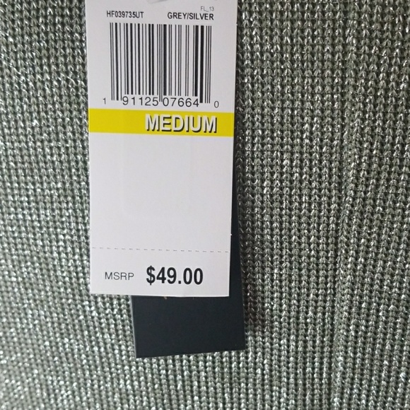 Metallic Shimmer Gray /Silver Tunic Top Size Medium - Picture 5 of 7